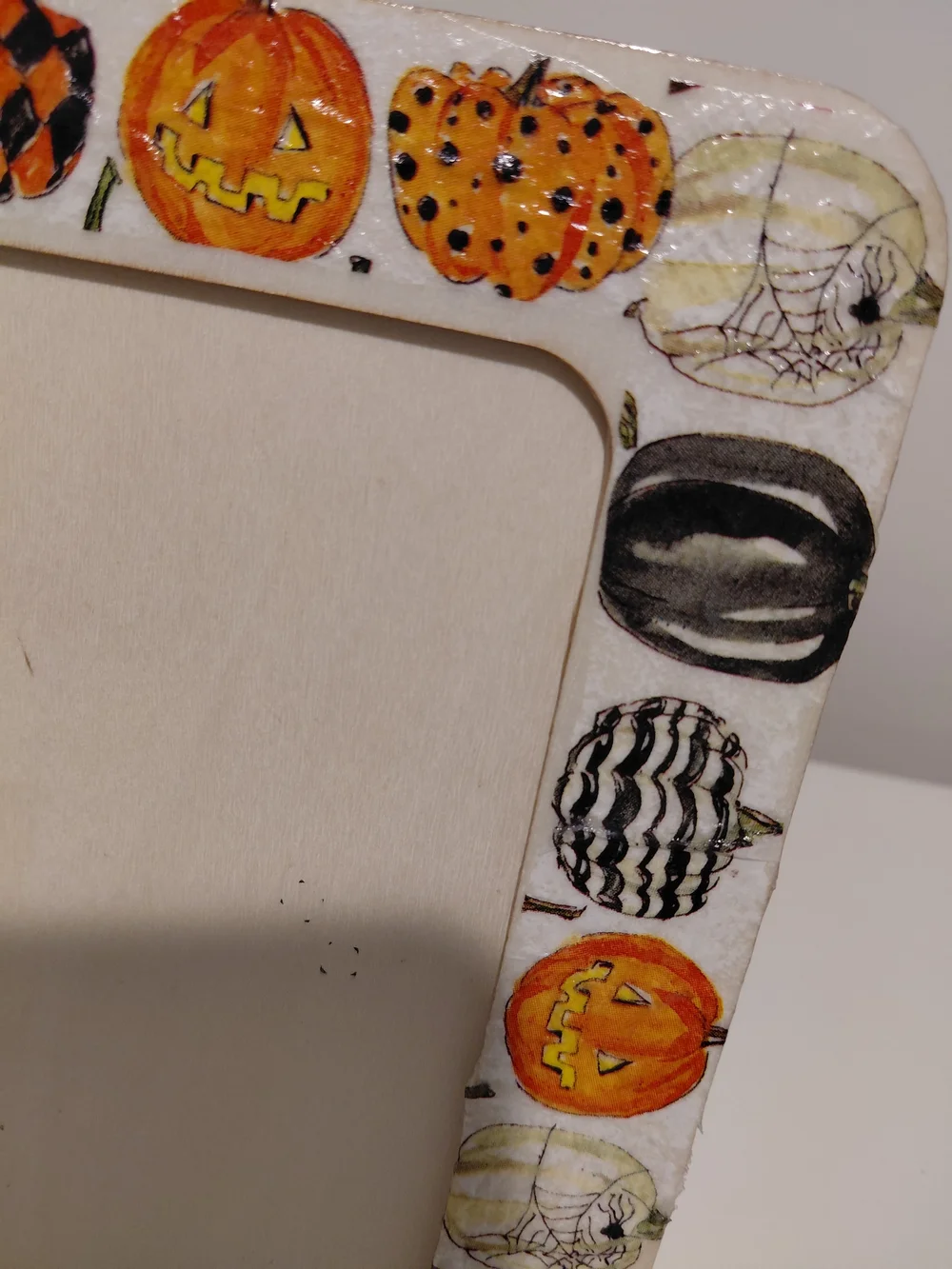 Halloween Pumpkin Decorative Picture Frame - Orange & Black
